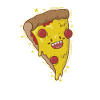 Salami Pizza is happy
