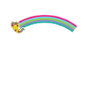 Pizza Einhorn mit Regenbogen