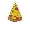 delicious pizza with salami