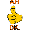 Ah Okay Funny Thumbs Up Annoyed Cartoon Text Mood