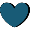 blue heart valentine's day gift