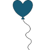 Ballon coeur bleu Ballon Saint-Valentin