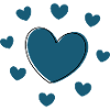 blue heart valentine's day