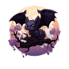 Kawaii Halloween Bat Chibi Bat