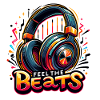 Feel the Beats - Headphones Illustration