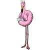 Flamingo Krankenschwester Notiz