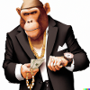 Monkey with cash