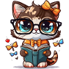 The Bookworm Cat