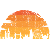 Sunset London Skyline Silhouette