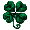 Green four-leaf clover