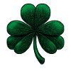 Green three-leaf clover