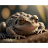 Cute animals doing hibernation – toad