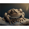 Cute animals doing hibernation – toad