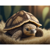 Cute animals doing hibernation – turtle