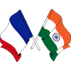 Flag of France and flag India