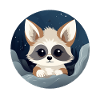 Renard nocturne de l’espace