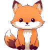 Cute cartoon fox on clothes