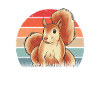 Eichhörnchen Retro Squirrel