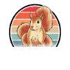 Eichhörnchen Retro Squirrel