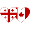 Georgia Canada flag heart