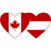 Canada Austria flag heart