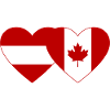 Austria Canada flag heart
