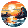 Soleil sur la mer