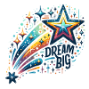 Dream Big - Shooting Star Illustration