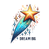 Dream Big - Shooting Star Illustration