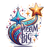 Dream Big - Sternschnuppe Illustration