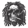 Cool Rasta Skull T-Shirt !!