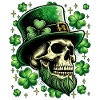 St. Patrick's Day Irish Skull