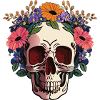 Flower skull