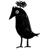 Pensive Raven - Cute Black