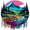 Vibrant Mountain Bicycle Landscape