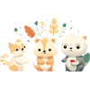 Cute Forest Friends Illustration