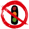 Traffic light government prohibition sign