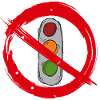 Traffic light government prohibition sign