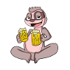 Sloth with beer
