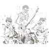 Funny Skeletons play rock