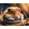 Cute animals doing hibernation – hamster