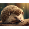 Cute animals doing hibernation – hedgehog