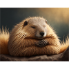 Cute animals doing hibernation – marmot