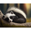Cute animals doing hibernation – raccoon