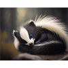 Cute animals doing hibernation – raccoon