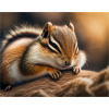 Cute animals doing hibernation – chipmunk