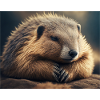 Cute animals doing hibernation – marmot