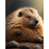 Cute animals doing hibernation – marmot