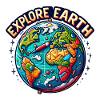 Explore Earth - Erde Illustration