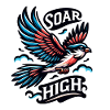 Soar High - bird illustration